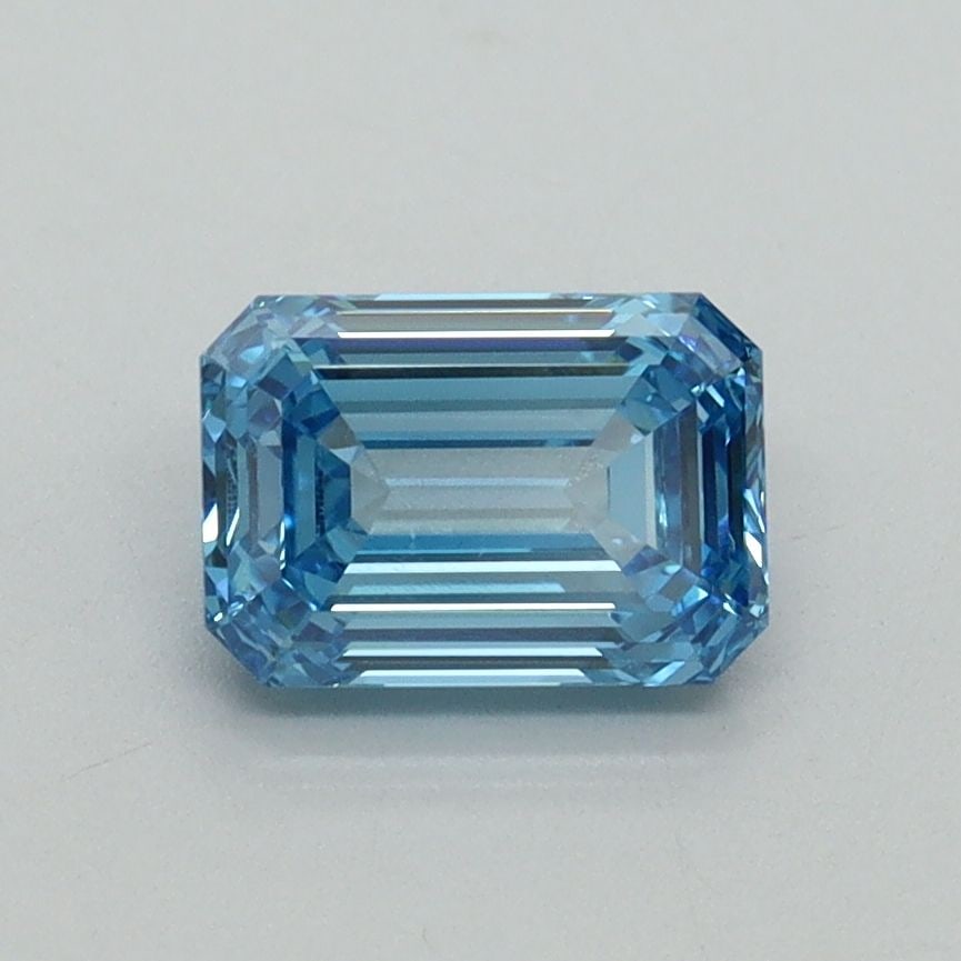 Loose Diamond - EMERALD 1.04ct Fancy Vivid Blue VS2: Loose Diamond - EMERALD 1.04ct Fancy Vivid Blue VS2 Source: This is a real non-mined Diamond that has been grown in a lab Shape: EMERALD Carats: 1.04 Color: Fancy Vivid Blue Certification: IGI Video: