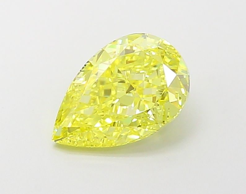 Loose Diamond - PEAR 2.03ct Fancy Vivid Yellow VS1: Loose Diamond - PEAR 2.03ct Fancy Vivid Yellow VS1 Source: This is a real non-mined Diamond that has been grown in a lab Shape: PEAR Carats: 2.03 Color: Fancy Vivid Yellow Certification: IGI Video: