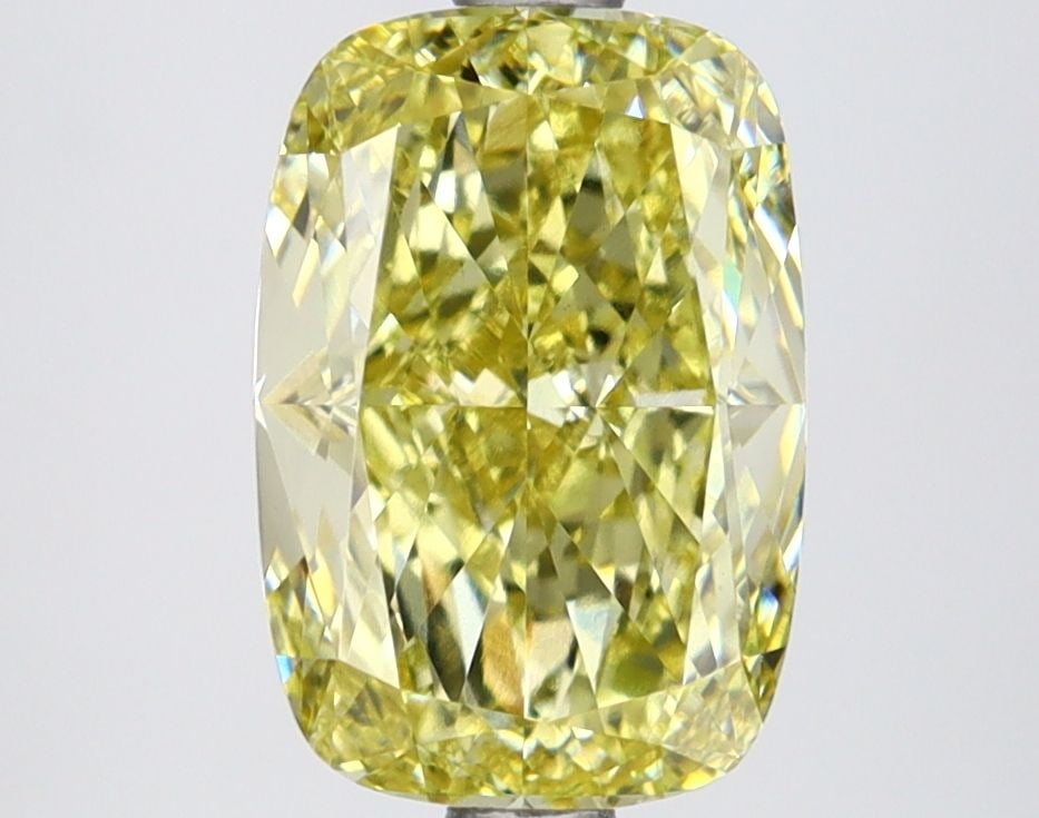 Loose Diamond - CUSHION MODIFIED 2.7ct Fancy Intense Yellow VS1: Loose Diamond - CUSHION MODIFIED 2.7ct Fancy Intense Yellow VS1 Source: This is a real non-mined Diamond that has been grown in a lab Shape: CUSHION MODIFIED Carats: 2.7 Color: Fancy Intense Yellow Ce