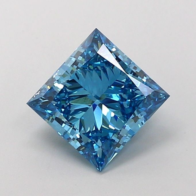 Loose Diamond - PRINCESS 2.01ct Fancy Vivid Blue VS1: Loose Diamond - PRINCESS 2.01ct Fancy Vivid Blue VS1 Source: This is a real non-mined Diamond that has been grown in a lab Shape: PRINCESS Carats: 2.01 Color: Fancy Vivid Blue Certification: IGI Video