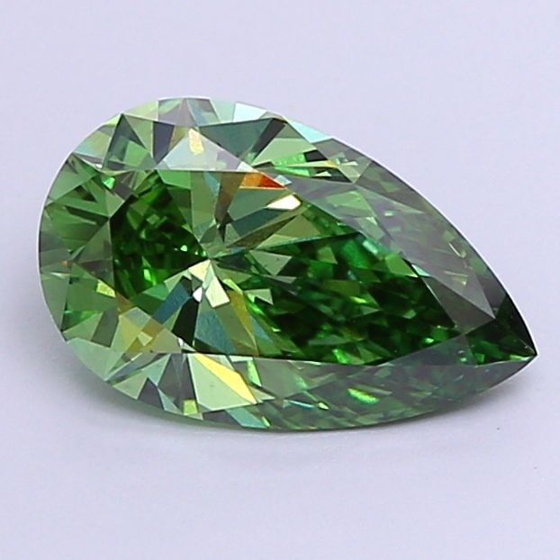 Loose Diamond - PEAR 1.61ct Fancy Vivid Green VS2: Loose Diamond - PEAR 1.61ct Fancy Vivid Green VS2 Source: This is a real non-mined Diamond that has been grown in a lab Shape: PEAR Carats: 1.61 Color: Fancy Vivid Green Certification: IGI Video: