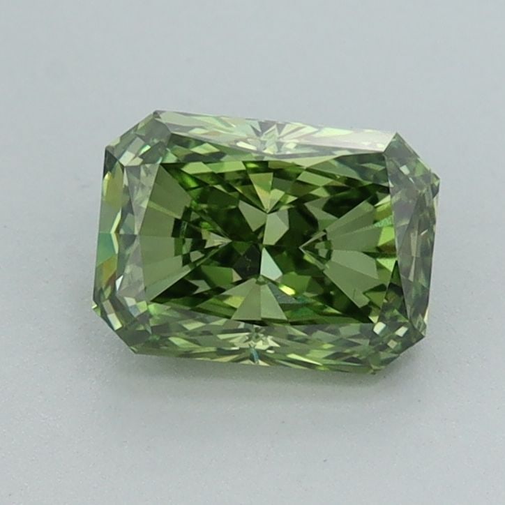 Loose Diamond - RADIANT 1.01ct Fancy Vivid Green VS1: Loose Diamond - RADIANT 1.01ct Fancy Vivid Green VS1 Source: This is a real non-mined Diamond that has been grown in a lab Shape: RADIANT Carats: 1.01 Color: Fancy Vivid Green Certification: IGI Video