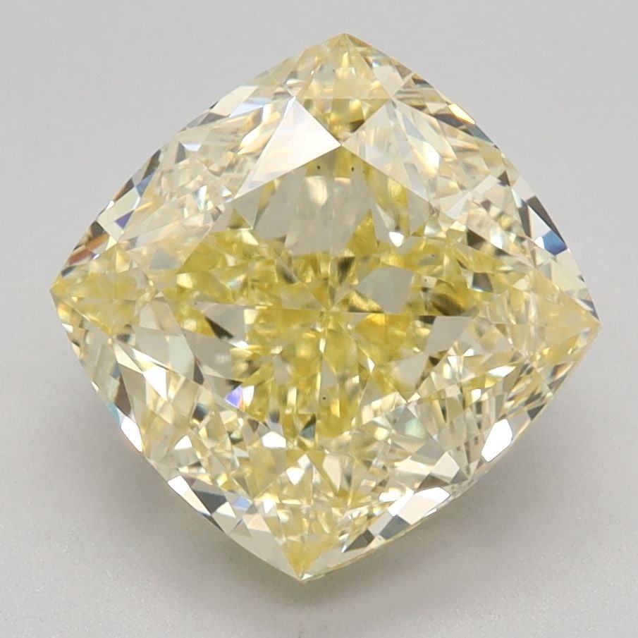 Loose Diamond - CUSHION MODIFIED 3.26ct Fancy Intense Yellow VS1: Loose Diamond - CUSHION MODIFIED 3.26ct Fancy Intense Yellow VS1 Source: This is a real non-mined Diamond that has been grown in a lab Shape: CUSHION MODIFIED Carats: 3.26 Color: Fancy Intense Yellow