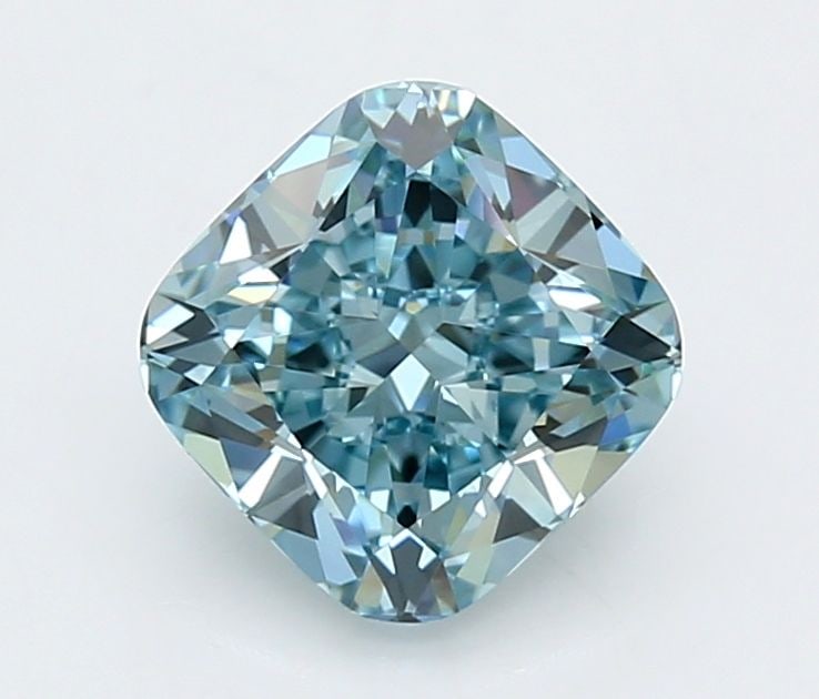 Loose Diamond - CUSHION MODIFIED 2.03ct Fancy Vivid Blue VVS1: Loose Diamond - CUSHION MODIFIED 2.03ct Fancy Vivid Blue VVS1 Source: This is a real non-mined Diamond that has been grown in a lab Shape: CUSHION MODIFIED Carats: 2.03 Color: Fancy Vivid Blue Certifi