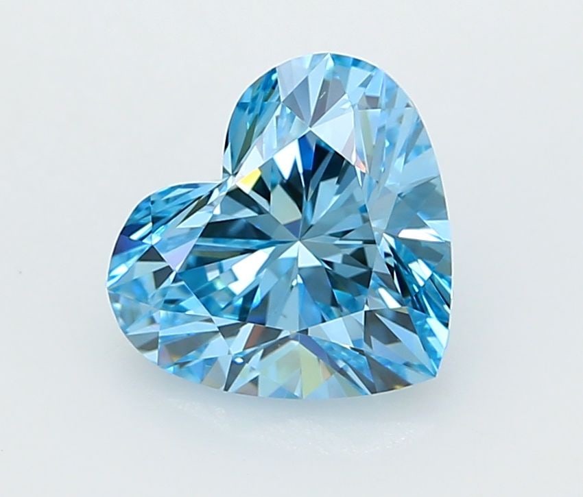 Loose Diamond - HEART 2.02ct Fancy Vivid Blue VVS1: Loose Diamond - HEART 2.02ct Fancy Vivid Blue VVS1 Source: This is a real non-mined Diamond that has been grown in a lab Shape: HEART Carats: 2.02 Color: Fancy Vivid Blue Certification: IGI Video: