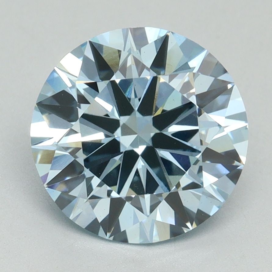 Ideal Loose Diamond - ROUND 3.01ct Fancy Vivid Blue VS1: Ideal Loose Diamond - ROUND 3.01ct Fancy Vivid Blue VS1 Source: This is a real non-mined Diamond that has been grown in a lab Shape: ROUND Carats: 3.01 Color: Fancy Vivid Blue Certification: IGI