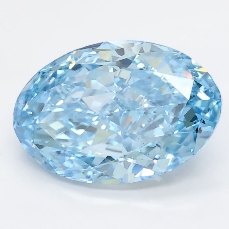 Loose Diamond - OVAL 2.11ct Blue SI1: Loose Diamond - OVAL 2.11ct Blue SI1 Source: This is a real non-mined Diamond that has been grown in a lab Shape: OVAL Carats: 2.11 Color: Blue Certification: NONE Video: Video Link The Diamond