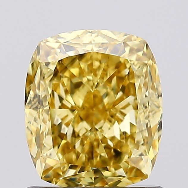 Loose Diamond - CUSHION MODIFIED 1.16ct Fancy Vivid Yellow VS2: Loose Diamond - CUSHION MODIFIED 1.16ct Fancy Vivid Yellow VS2 Source: This is a real non-mined Diamond that has been grown in a lab Shape: CUSHION MODIFIED Carats: 1.16 Color: Fancy Vivid Yellow Cert