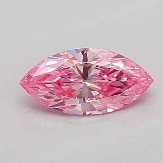 Loose Diamond - MARQUISE 0.19ct Fancy Vivid Pink SI1: Loose Diamond - MARQUISE 0.19ct Fancy Vivid Pink SI1 Source: This is a real non-mined Diamond that has been grown in a lab Shape: MARQUISE Carats: 0.19 Color: Fancy Vivid Pink Certification: IGI Video