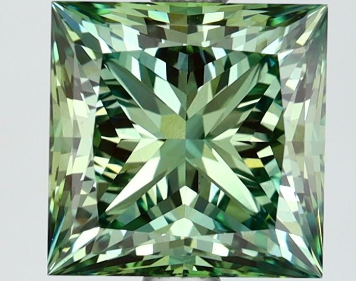 Loose Diamond - PRINCESS 2.54ct Fancy Vivid Green VS2 (1 of 1)