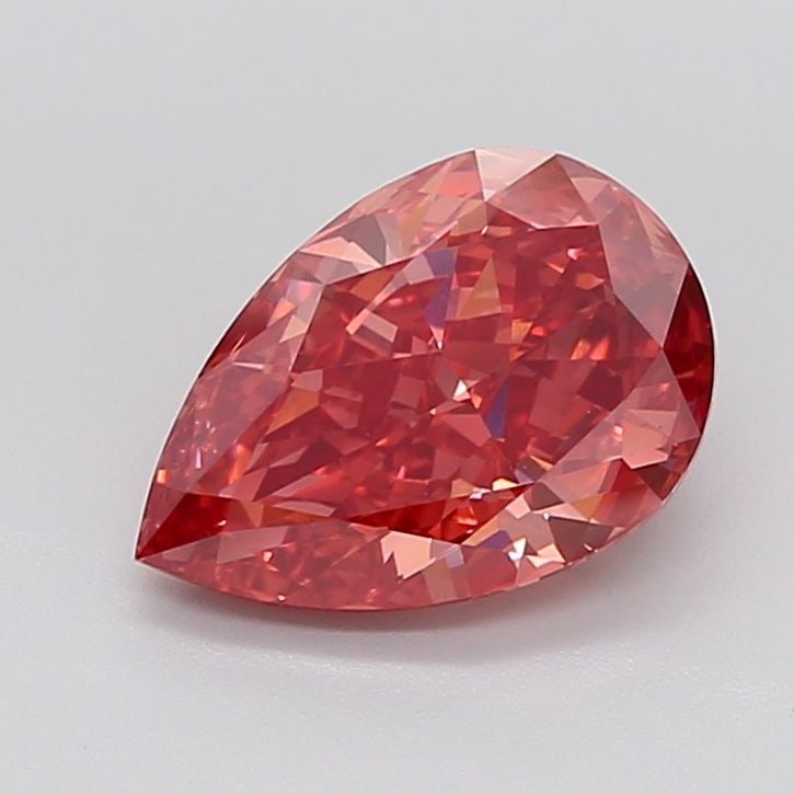 Loose Diamond - PEAR 4.0ct Fancy Vivid Brownish Pink VS1 (1 of 1)