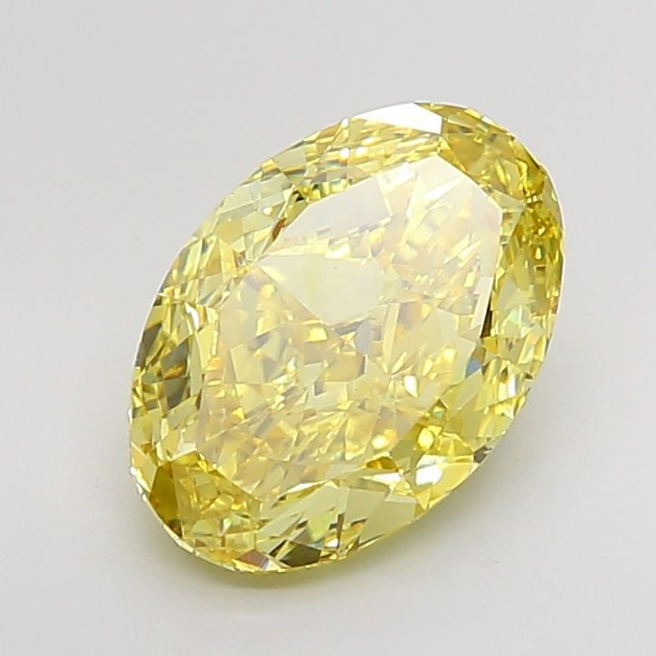Loose Diamond - OVAL 5.03ct Fancy Intense Yellow VS1: Loose Diamond - OVAL 5.03ct Fancy Intense Yellow VS1 Source: This is a real non-mined Diamond that has been grown in a lab Shape: OVAL Carats: 5.03 Color: Fancy Intense Yellow Certification: IGI Video