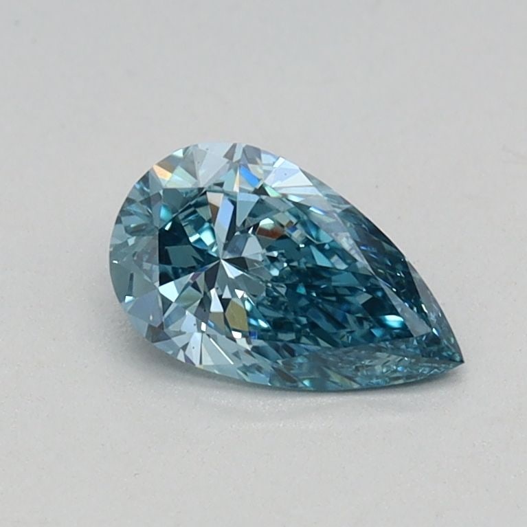 Loose Diamond - PEAR 0.34ct Fancy Vivid Blue VS2: Loose Diamond - PEAR 0.34ct Fancy Vivid Blue VS2 Source: This is a real non-mined Diamond that has been grown in a lab Shape: PEAR Carats: 0.34 Color: Fancy Vivid Blue Certification: IGI Video: