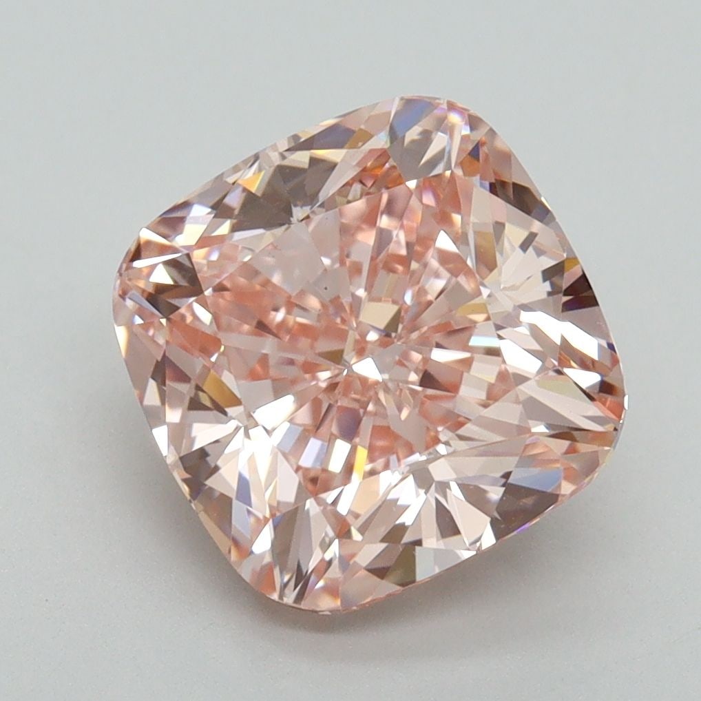 Loose Diamond - CUSHION BRILLIANT 4.0ct Fancy Intense Pink VS1: Loose Diamond - CUSHION BRILLIANT 4.0ct Fancy Intense Pink VS1 Source: This is a real non-mined Diamond that has been grown in a lab Shape: CUSHION BRILLIANT Carats: 4.0 Color: Fancy Intense Pink Cert