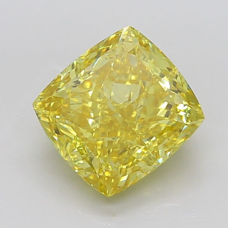 Loose Diamond - CUSHION MODIFIED 7.04ct Fancy Vivid Yellow VS2: Loose Diamond - CUSHION MODIFIED 7.04ct Fancy Vivid Yellow VS2 Source: This is a real non-mined Diamond that has been grown in a lab Shape: CUSHION MODIFIED Carats: 7.04 Color: Fancy Vivid Yellow Cert