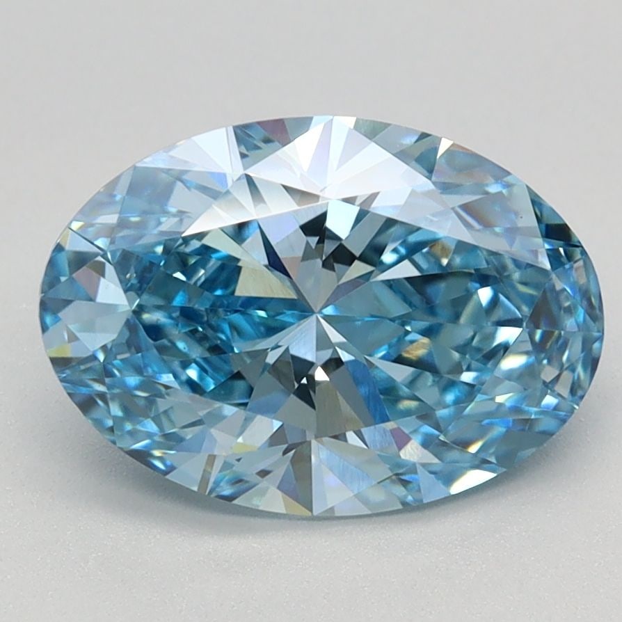 Loose Diamond - OVAL 2.09ct Fancy Vivid Blue VS1: Loose Diamond - OVAL 2.09ct Fancy Vivid Blue VS1 Source: This is a real non-mined Diamond that has been grown in a lab Shape: OVAL Carats: 2.09 Color: Fancy Vivid Blue Certification: IGI Video: