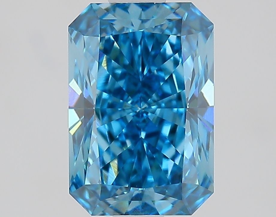 Loose Diamond - RADIANT 1.55ct Fancy Vivid Blue VS1: Loose Diamond - RADIANT 1.55ct Fancy Vivid Blue VS1 Source: This is a real non-mined Diamond that has been grown in a lab Shape: RADIANT Carats: 1.55 Color: Fancy Vivid Blue Certification: IGI Video: