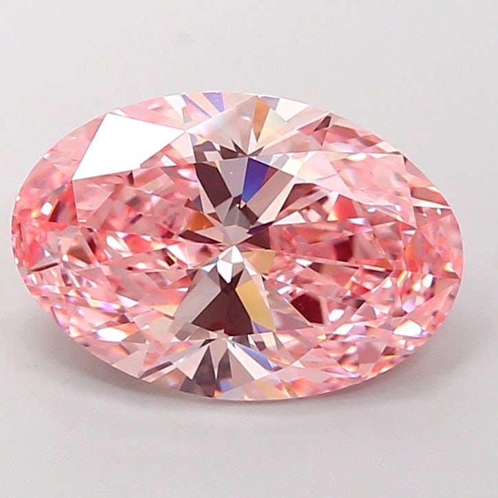 Loose Diamond - OVAL 3.64ct Fancy Vivid Pink VS2: Loose Diamond - OVAL 3.64ct Fancy Vivid Pink VS2 Source: This is a real non-mined Diamond that has been grown in a lab Shape: OVAL Carats: 3.64 Color: Fancy Vivid Pink Certification: IGI Video: