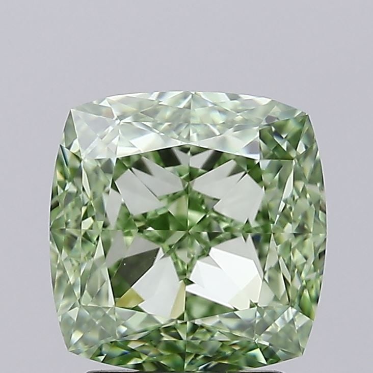 Loose Diamond - CUSHION MODIFIED 3.05ct Fancy Vivid Green VVS1: Loose Diamond - CUSHION MODIFIED 3.05ct Fancy Vivid Green VVS1 Source: This is a real non-mined Diamond that has been grown in a lab Shape: CUSHION MODIFIED Carats: 3.05 Color: Fancy Vivid Green Certi