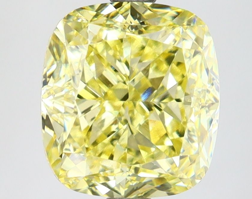 Loose Diamond - CUSHION MODIFIED 3.76ct Fancy Intense Yellow VVS2: Loose Diamond - CUSHION MODIFIED 3.76ct Fancy Intense Yellow VVS2 Source: This is a real non-mined Diamond that has been grown in a lab Shape: CUSHION MODIFIED Carats: 3.76 Color: Fancy Intense Yellow