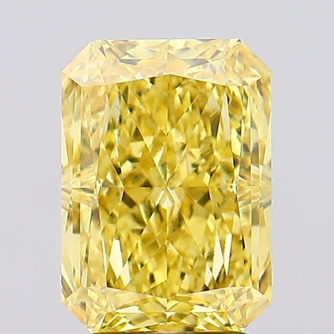 Loose Diamond - RADIANT 4.12ct Fancy Vivid Yellow VS2: Loose Diamond - RADIANT 4.12ct Fancy Vivid Yellow VS2 Source: This is a real non-mined Diamond that has been grown in a lab Shape: RADIANT Carats: 4.12 Color: Fancy Vivid Yellow Certification: IGI Vid