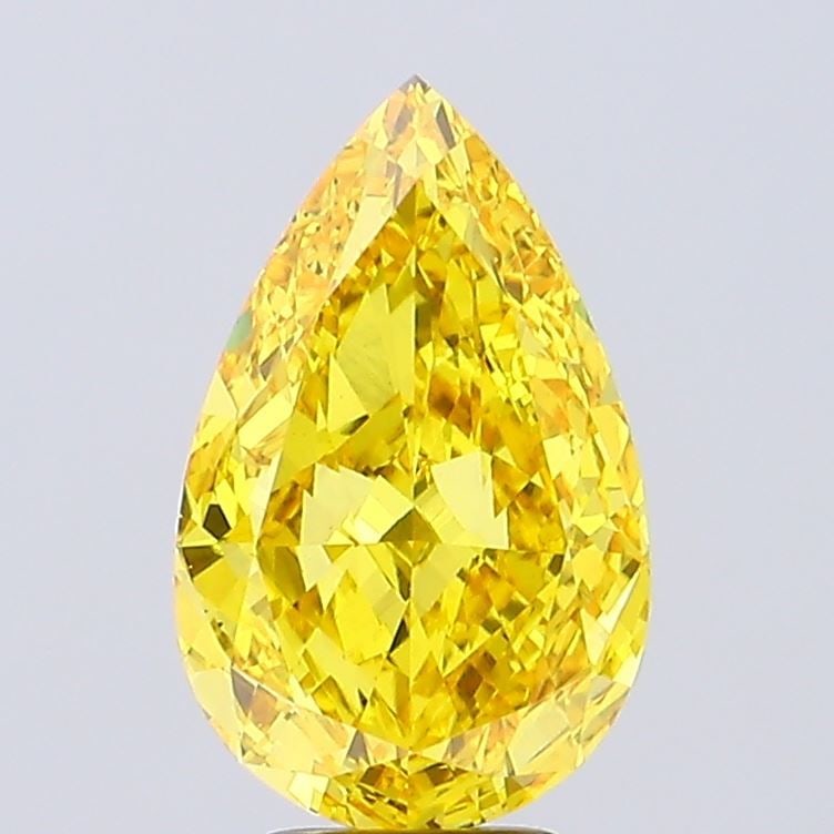 Loose Diamond - PEAR 5.1ct Fancy Vivid Yellow VS1 (1 of 1)