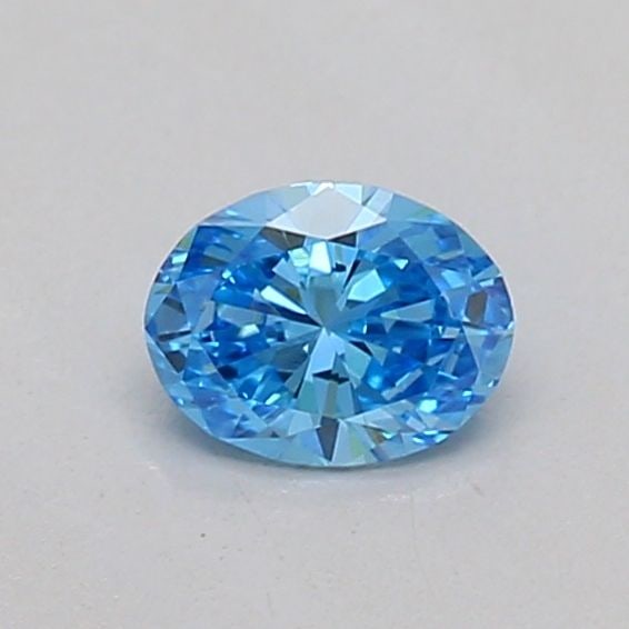 Loose Diamond - OVAL 0.18ct Fancy Vivid Blue VVS2: Loose Diamond - OVAL 0.18ct Fancy Vivid Blue VVS2 Source: This is a real non-mined Diamond that has been grown in a lab Shape: OVAL Carats: 0.18 Color: Fancy Vivid Blue Certification: IGI Video: