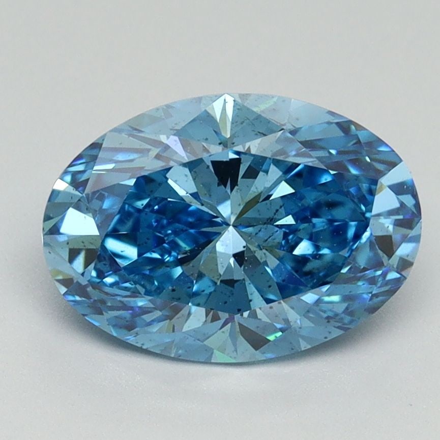 Loose Diamond - OVAL 2.13ct Fancy Vivid Blue SI1: Loose Diamond - OVAL 2.13ct Fancy Vivid Blue SI1 Source: This is a real non-mined Diamond that has been grown in a lab Shape: OVAL Carats: 2.13 Color: Fancy Vivid Blue Certification: IGI Video: