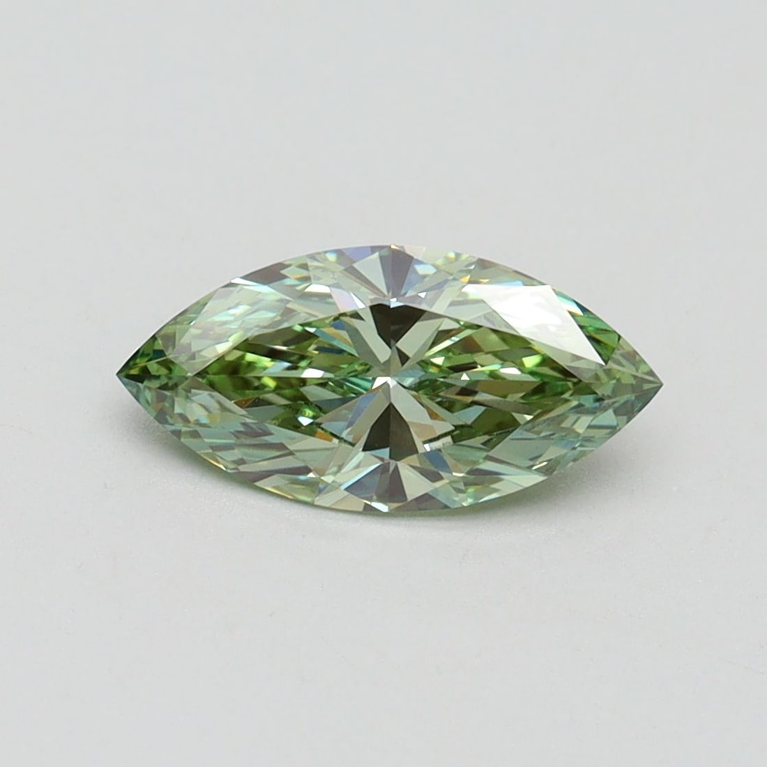 Loose Diamond - MARQUISE 1.01ct Fancy Vivid Green VS1: Loose Diamond - MARQUISE 1.01ct Fancy Vivid Green VS1 Source: This is a real non-mined Diamond that has been grown in a lab Shape: MARQUISE Carats: 1.01 Color: Fancy Vivid Green Certification: IGI Vid
