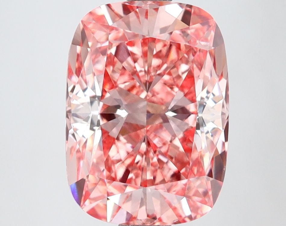 Loose Diamond - CUSHION BRILLIANT 2.83ct Fancy Vivid Pink VS1: Loose Diamond - CUSHION BRILLIANT 2.83ct Fancy Vivid Pink VS1 Source: This is a real non-mined Diamond that has been grown in a lab Shape: CUSHION BRILLIANT Carats: 2.83 Color: Fancy Vivid Pink Certif