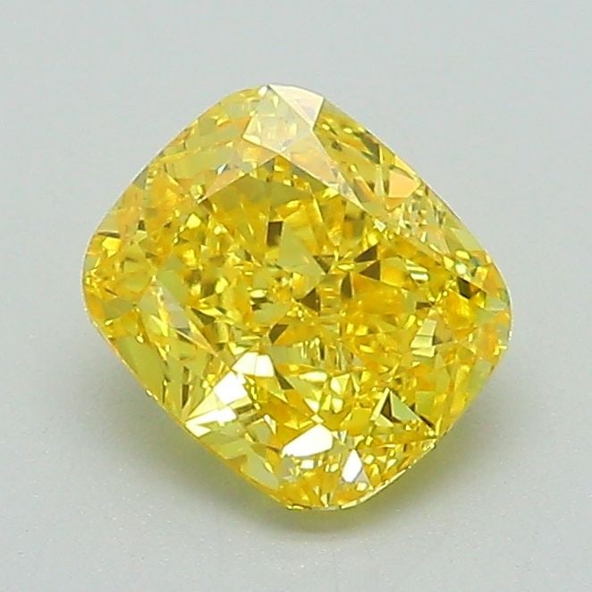 Loose Diamond - CUSHION MODIFIED 1.09ct Fancy Vivid Yellow VVS1: Loose Diamond - CUSHION MODIFIED 1.09ct Fancy Vivid Yellow VVS1 Source: This is a real non-mined Diamond that has been grown in a lab Shape: CUSHION MODIFIED Carats: 1.09 Color: Fancy Vivid Yellow Cer