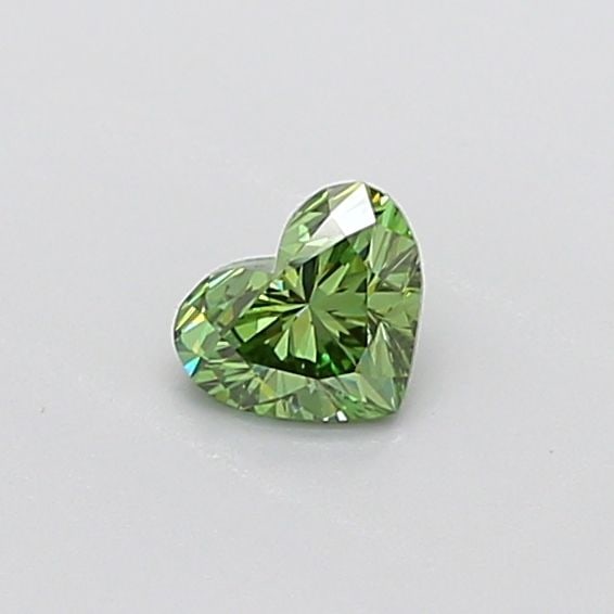 Loose Diamond - HEART 0.51ct Fancy Vivid Green VVS2: Loose Diamond - HEART 0.51ct Fancy Vivid Green VVS2 Source: This is a real non-mined Diamond that has been grown in a lab Shape: HEART Carats: 0.51 Color: Fancy Vivid Green Certification: IGI Video: