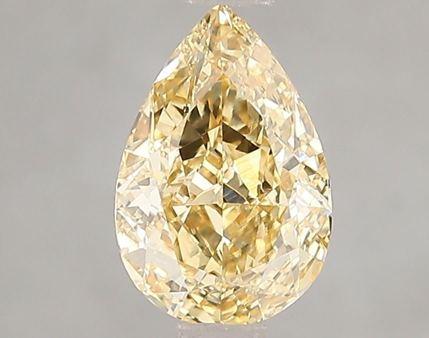 Loose Diamond - PEAR 1.51ct Fancy Intense Yellow VS2: Loose Diamond - PEAR 1.51ct Fancy Intense Yellow VS2 Source: This is a real non-mined Diamond that has been grown in a lab Shape: PEAR Carats: 1.51 Color: Fancy Intense Yellow Certification: IGI Video