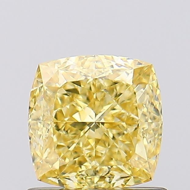 Loose Diamond - CUSHION MODIFIED 1.13ct Fancy Intense Yellow VS1: Loose Diamond - CUSHION MODIFIED 1.13ct Fancy Intense Yellow VS1 Source: This is a real non-mined Diamond that has been grown in a lab Shape: CUSHION MODIFIED Carats: 1.13 Color: Fancy Intense Yellow