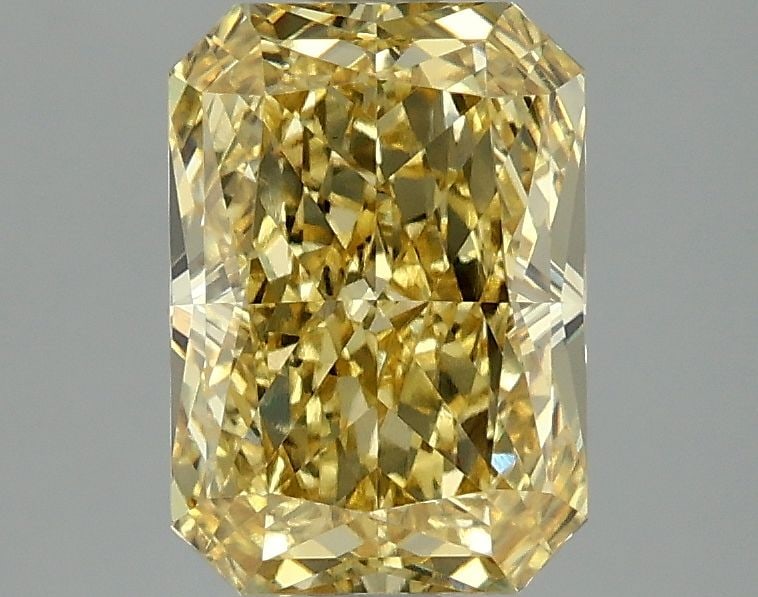 Loose Diamond - RADIANT 2.12ct Fancy Vivid Yellow VS1: Loose Diamond - RADIANT 2.12ct Fancy Vivid Yellow VS1 Source: This is a real non-mined Diamond that has been grown in a lab Shape: RADIANT Carats: 2.12 Color: Fancy Vivid Yellow Certification: IGI Vid
