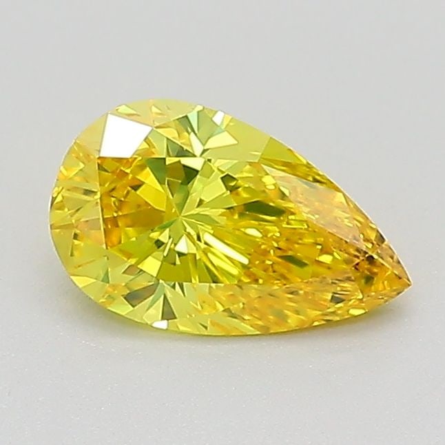 Loose Diamond - PEAR 0.64ct Fancy Vivid Yellow VS2: Loose Diamond - PEAR 0.64ct Fancy Vivid Yellow VS2 Source: This is a real non-mined Diamond that has been grown in a lab Shape: PEAR Carats: 0.64 Color: Fancy Vivid Yellow Certification: IGI Video: