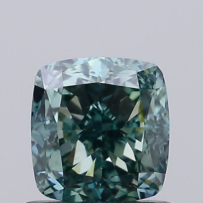 Loose Diamond - CUSHION MODIFIED 0.85ct Fancy Vivid Green VVS2: Loose Diamond - CUSHION MODIFIED 0.85ct Fancy Vivid Green VVS2 Source: This is a real non-mined Diamond that has been grown in a lab Shape: CUSHION MODIFIED Carats: 0.85 Color: Fancy Vivid Green Certi
