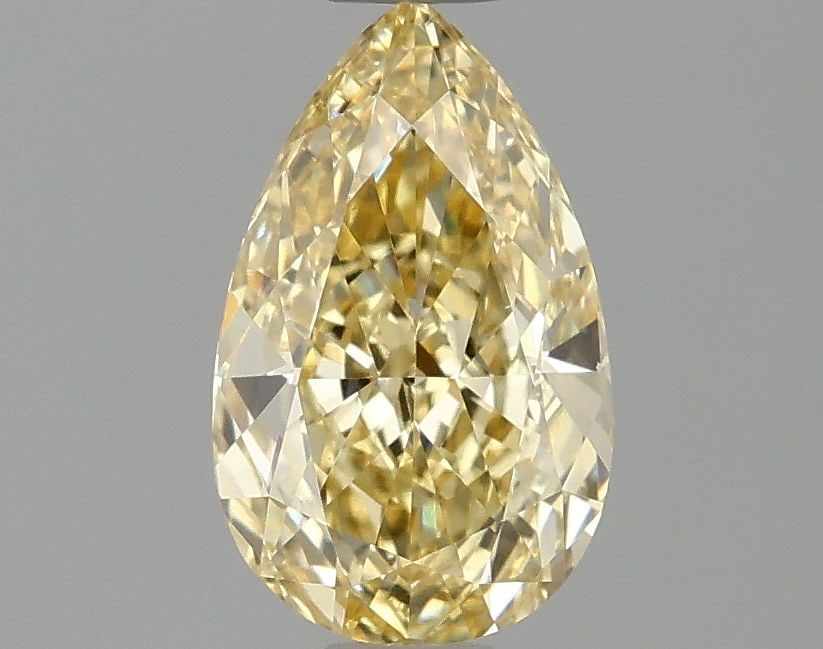 Loose Diamond - PEAR 1.06ct Fancy Intense Yellow VS1: Loose Diamond - PEAR 1.06ct Fancy Intense Yellow VS1 Source: This is a real non-mined Diamond that has been grown in a lab Shape: PEAR Carats: 1.06 Color: Fancy Intense Yellow Certification: IGI Video