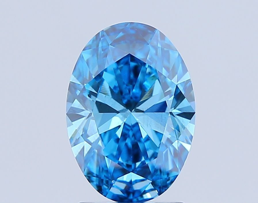 Loose Diamond - OVAL 2.03ct Fancy Vivid Blue SI1: Loose Diamond - OVAL 2.03ct Fancy Vivid Blue SI1 Source: This is a real non-mined Diamond that has been grown in a lab Shape: OVAL Carats: 2.03 Color: Fancy Vivid Blue Certification: IGI Video: