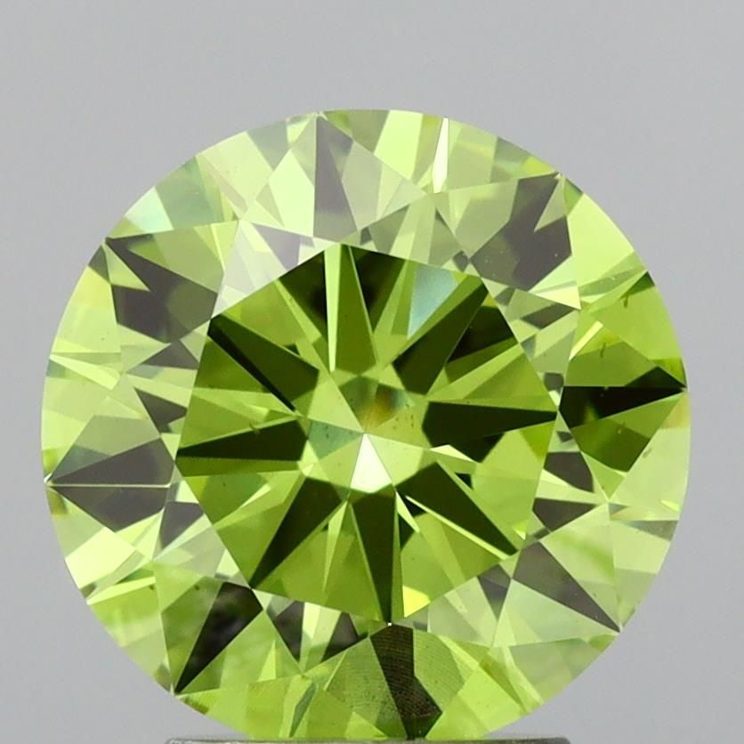 Ideal Loose Diamond - ROUND 3.2ct Fancy Vivid Yellowish Green VS1: Ideal Loose Diamond - ROUND 3.2ct Fancy Vivid Yellowish Green VS1 Source: This is a real non-mined Diamond that has been grown in a lab Shape: ROUND Carats: 3.2 Color: Fancy Vivid Yellowish Green Cert