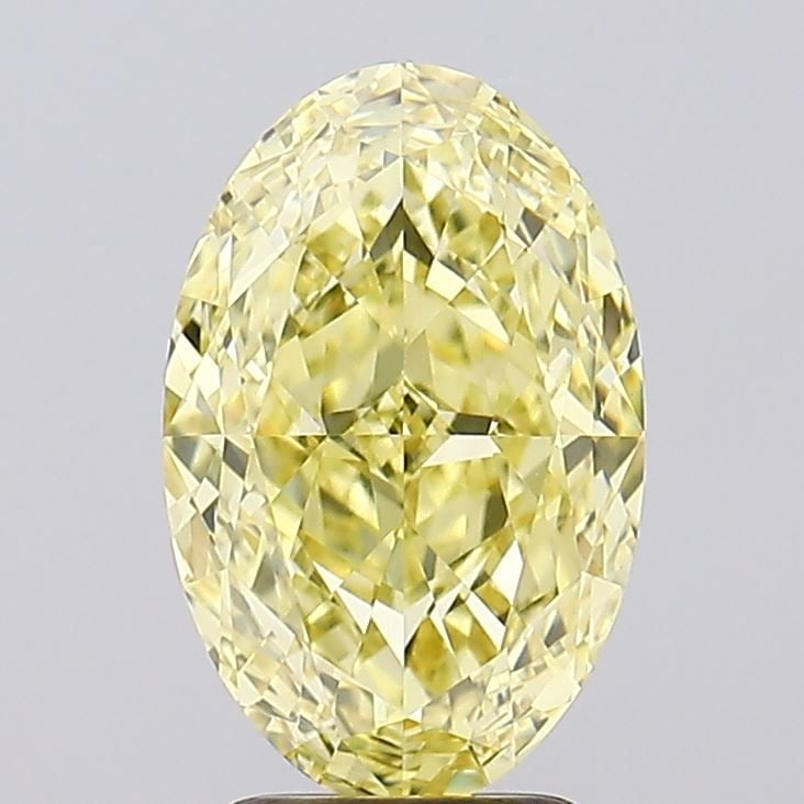Loose Diamond - OVAL 4.08ct Fancy Vivid Yellow VS1: Loose Diamond - OVAL 4.08ct Fancy Vivid Yellow VS1 Source: This is a real non-mined Diamond that has been grown in a lab Shape: OVAL Carats: 4.08 Color: Fancy Vivid Yellow Certification: IGI Video: