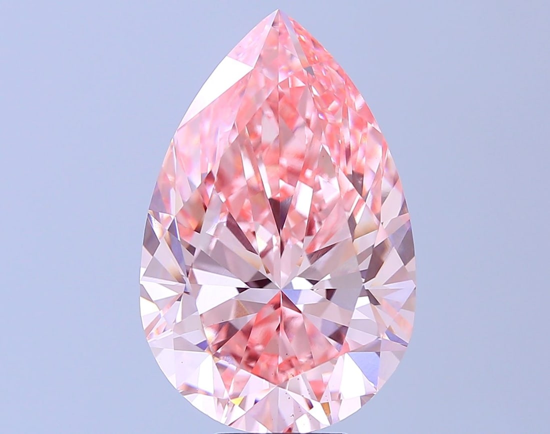 Loose Diamond - PEAR 11.06ct Fancy Vivid Pink VS1: Loose Diamond - PEAR 11.06ct Fancy Vivid Pink VS1 Source: This is a real non-mined Diamond that has been grown in a lab Shape: PEAR Carats: 11.06 Color: Fancy Vivid Pink Certification: IGI Video: