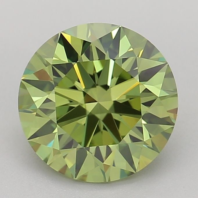 Ideal Loose Diamond - ROUND 1.74ct Fancy Vivid Green VS1: Ideal Loose Diamond - ROUND 1.74ct Fancy Vivid Green VS1 Source: This is a real non-mined Diamond that has been grown in a lab Shape: ROUND Carats: 1.74 Color: Fancy Vivid Green Certification: IGI Vid