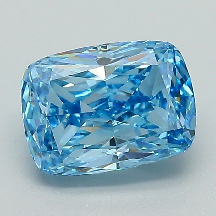 Loose Diamond - CUSHION MODIFIED 1.57ct Fancy Vivid Blue VVS2: Loose Diamond - CUSHION MODIFIED 1.57ct Fancy Vivid Blue VVS2 Source: This is a real non-mined Diamond that has been grown in a lab Shape: CUSHION MODIFIED Carats: 1.57 Color: Fancy Vivid Blue Certifi