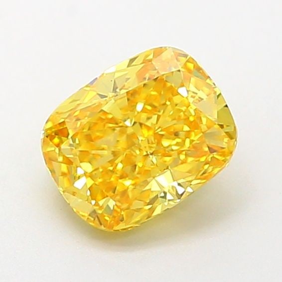Loose Diamond - CUSHION MODIFIED 1.05ct Fancy Vivid Yellow VS1: Loose Diamond - CUSHION MODIFIED 1.05ct Fancy Vivid Yellow VS1 Source: This is a real non-mined Diamond that has been grown in a lab Shape: CUSHION MODIFIED Carats: 1.05 Color: Fancy Vivid Yellow Cert