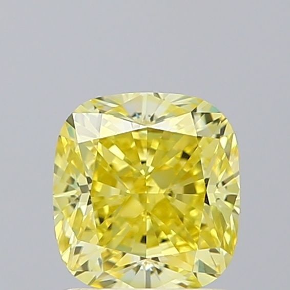 Loose Diamond - CUSHION MODIFIED 1.32ct Fancy Vivid Yellow VVS2: Loose Diamond - CUSHION MODIFIED 1.32ct Fancy Vivid Yellow VVS2 Source: This is a real non-mined Diamond that has been grown in a lab Shape: CUSHION MODIFIED Carats: 1.32 Color: Fancy Vivid Yellow Cer