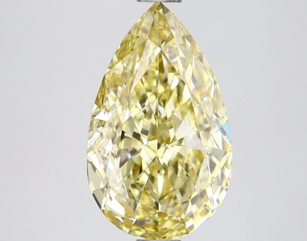 Loose Diamond - PEAR 2.09ct Fancy Intense Yellow VS1: Loose Diamond - PEAR 2.09ct Fancy Intense Yellow VS1 Source: This is a real non-mined Diamond that has been grown in a lab Shape: PEAR Carats: 2.09 Color: Fancy Intense Yellow Certification: IGI Video