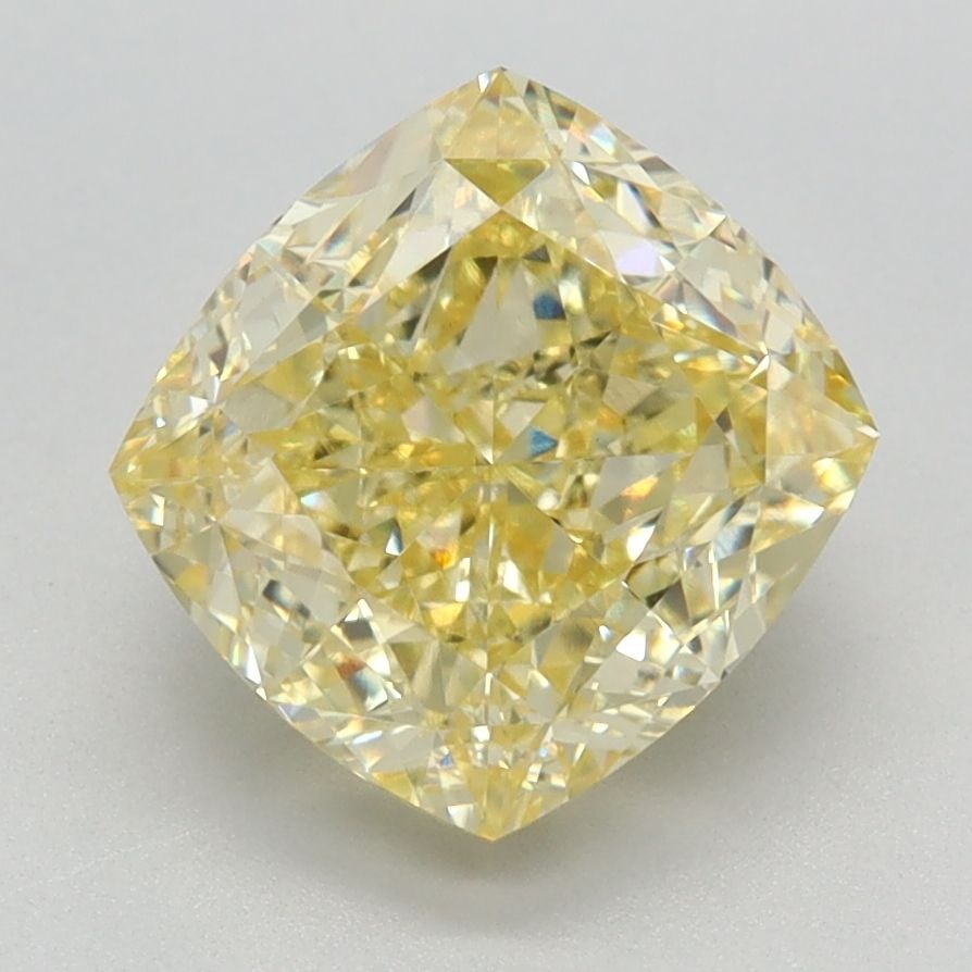 Loose Diamond - CUSHION MODIFIED 2.81ct Fancy Intense Yellow VVS2: Loose Diamond - CUSHION MODIFIED 2.81ct Fancy Intense Yellow VVS2 Source: This is a real non-mined Diamond that has been grown in a lab Shape: CUSHION MODIFIED Carats: 2.81 Color: Fancy Intense Yellow