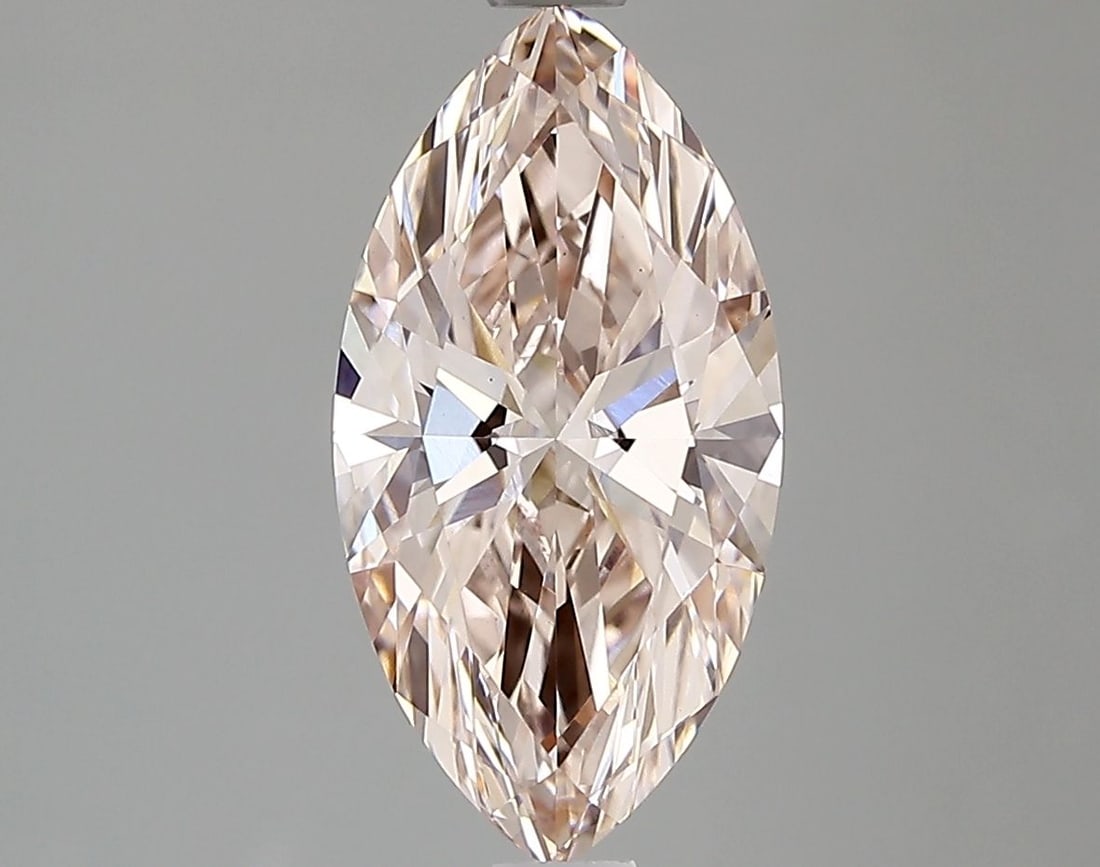 Loose Diamond - MARQUISE 1.62ct Fancy Light Pink VVS2: Loose Diamond - MARQUISE 1.62ct Fancy Light Pink VVS2 Source: This is a real non-mined Diamond that has been grown in a lab Shape: MARQUISE Carats: 1.62 Color: Fancy Light Pink Certification: IGI Vide