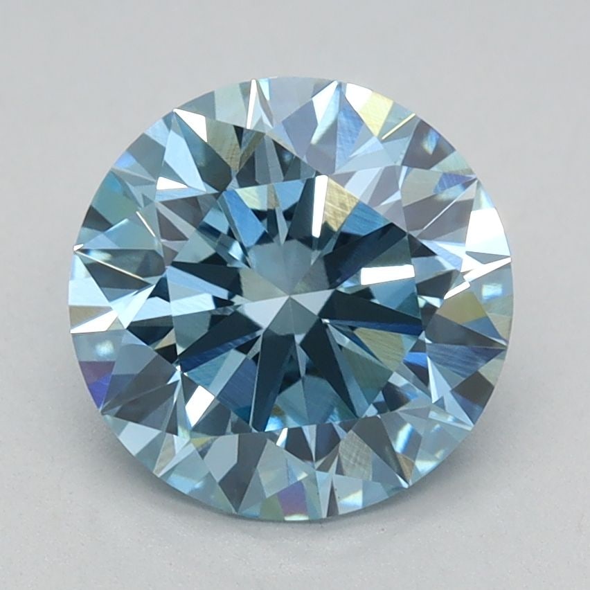 Ideal Loose Diamond - ROUND 1.6ct Fancy Vivid Blue VVS2: Ideal Loose Diamond - ROUND 1.6ct Fancy Vivid Blue VVS2 Source: This is a real non-mined Diamond that has been grown in a lab Shape: ROUND Carats: 1.6 Color: Fancy Vivid Blue Certification: IGI